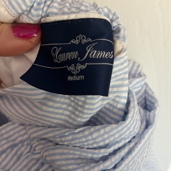 Lauren James Seersucker Halter Dress - size medium - Picture 7 of 7